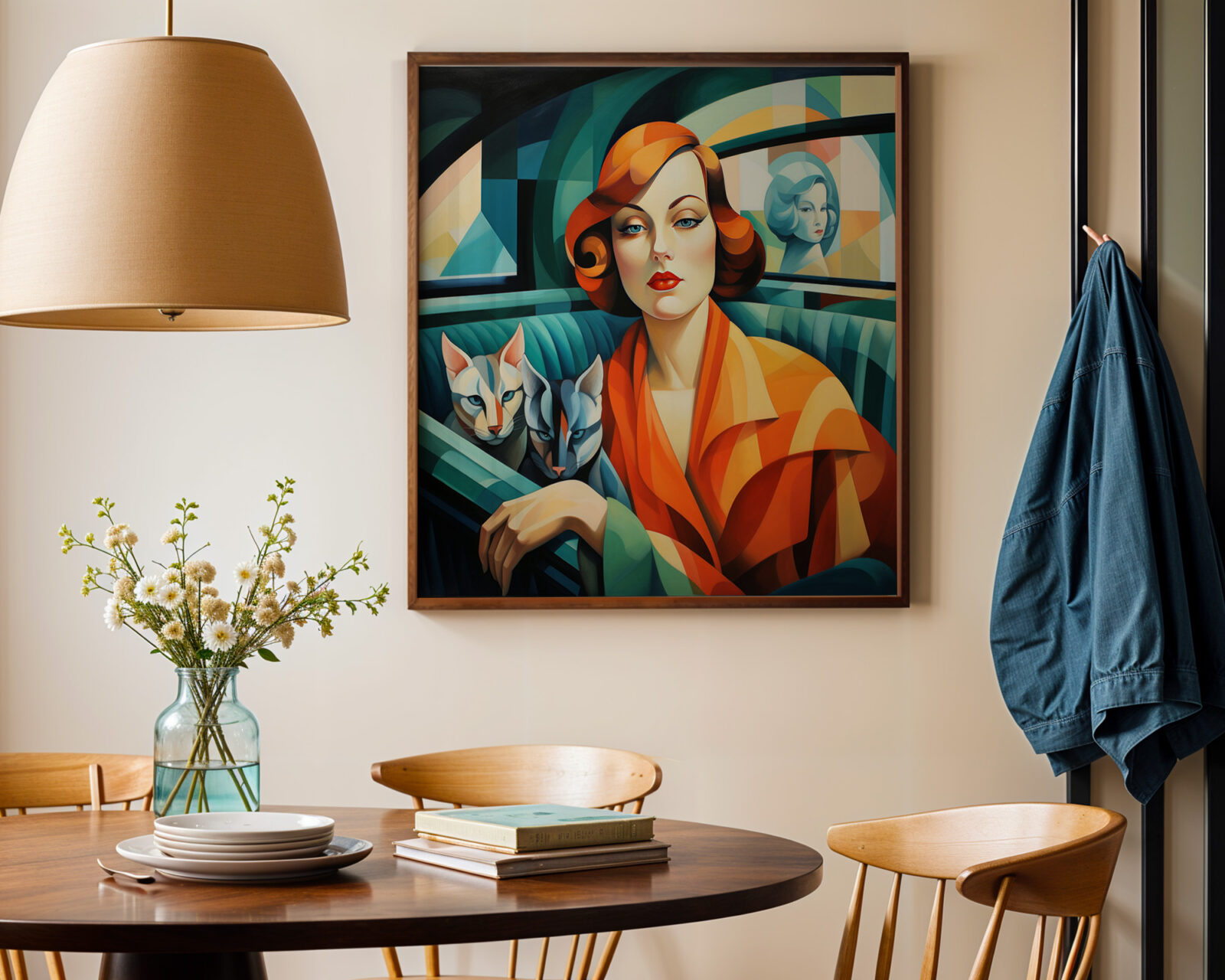 The Tangerine Muse Art Print - room mockup
