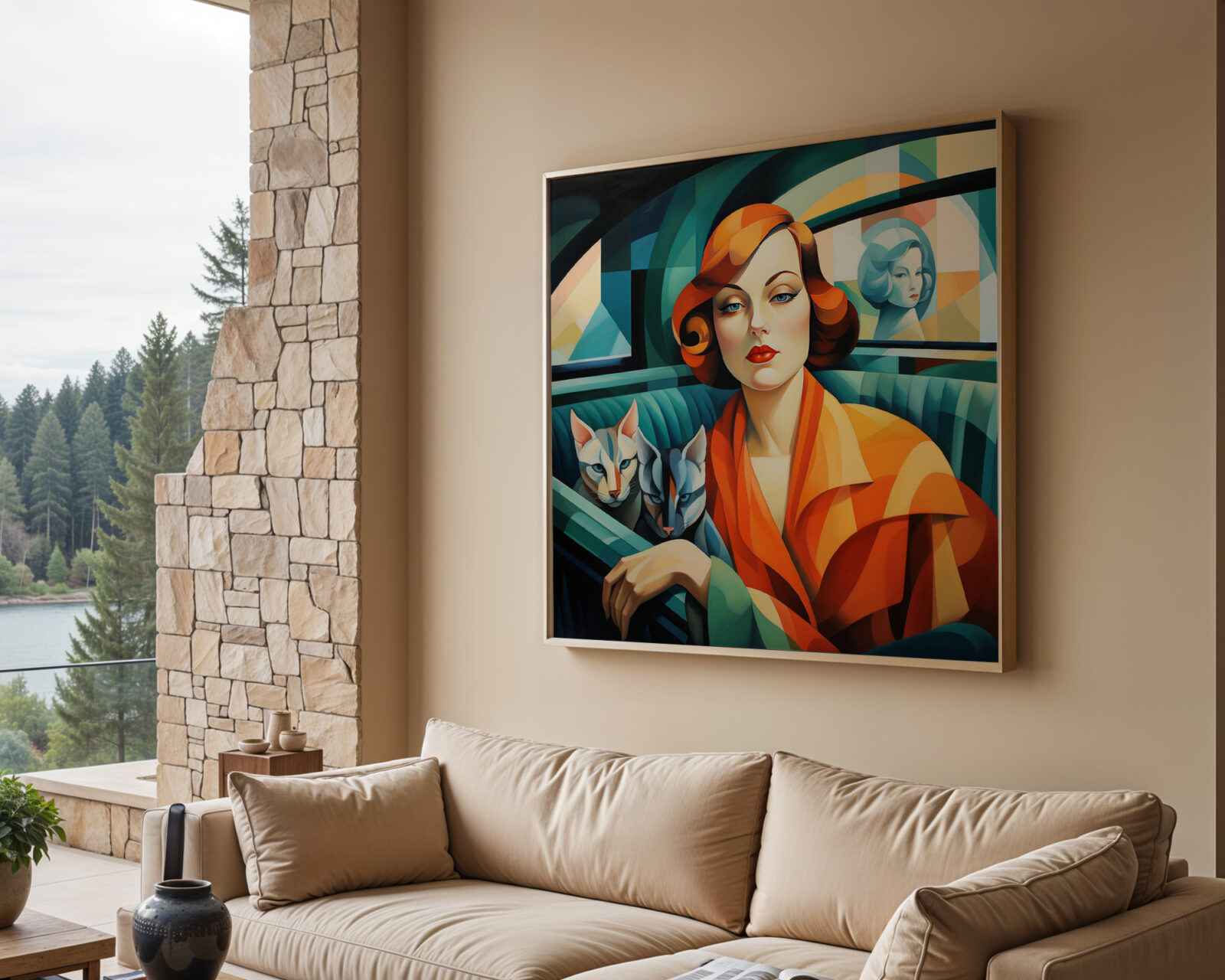 The Tangerine Muse Art Print - room mockup