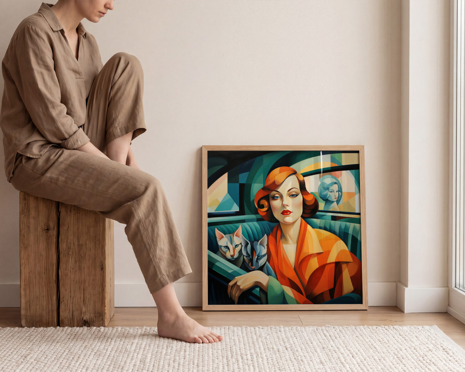 The Tangerine Muse Art Print - room mockup
