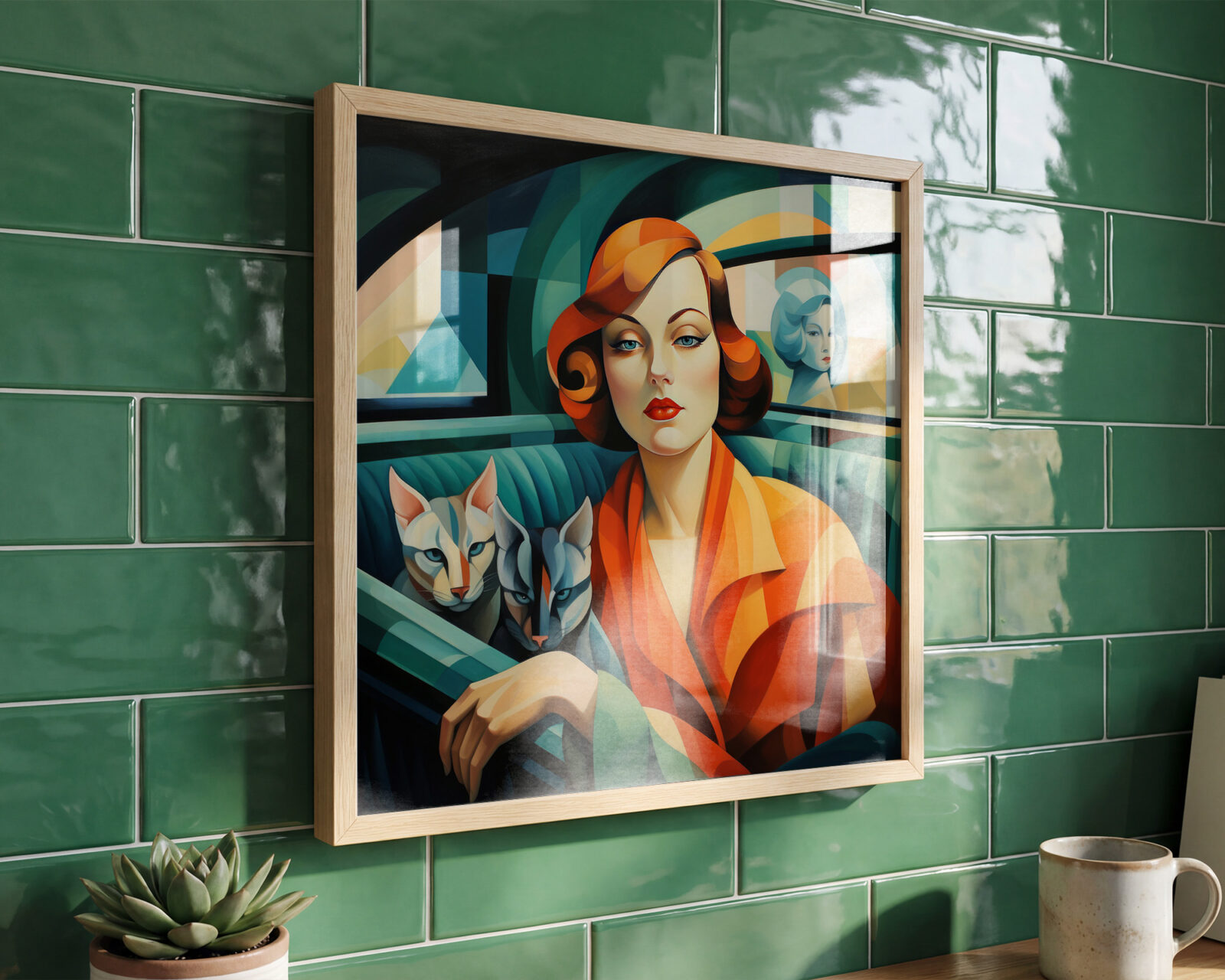 The Tangerine Muse Art Print - room mockup