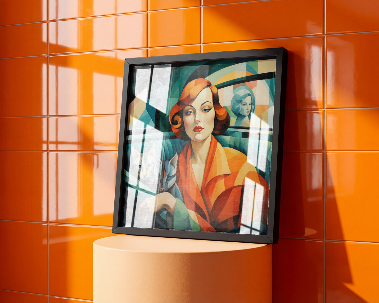 The Tangerine Muse Art Print - room mockup