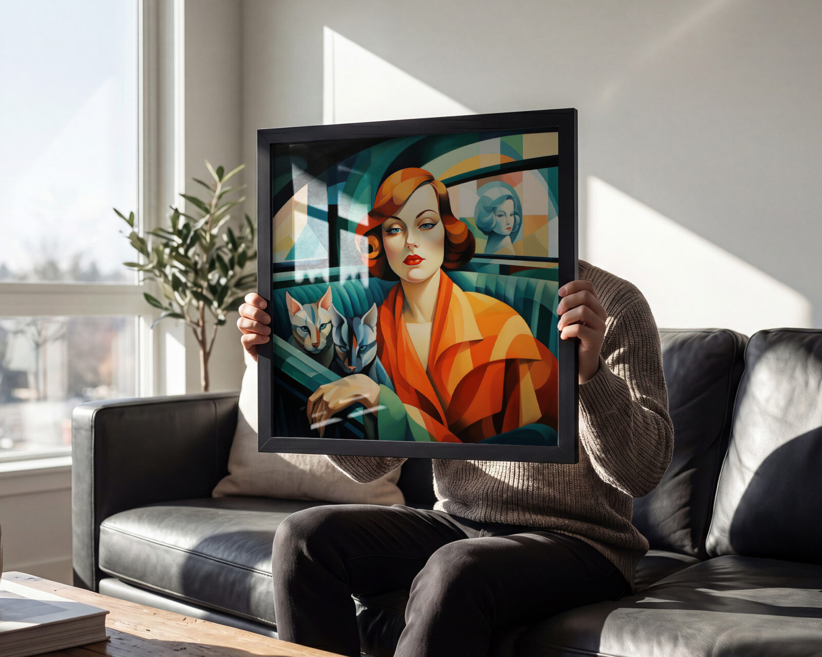 The Tangerine Muse Art Print - room mockup