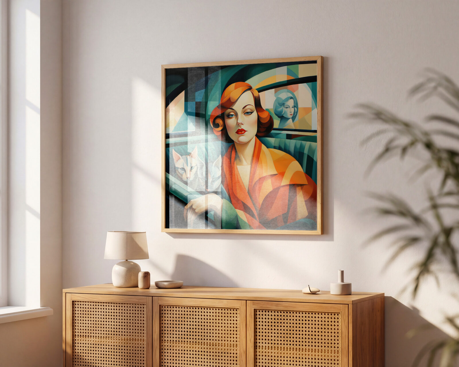 The Tangerine Muse Art Print - room mockup