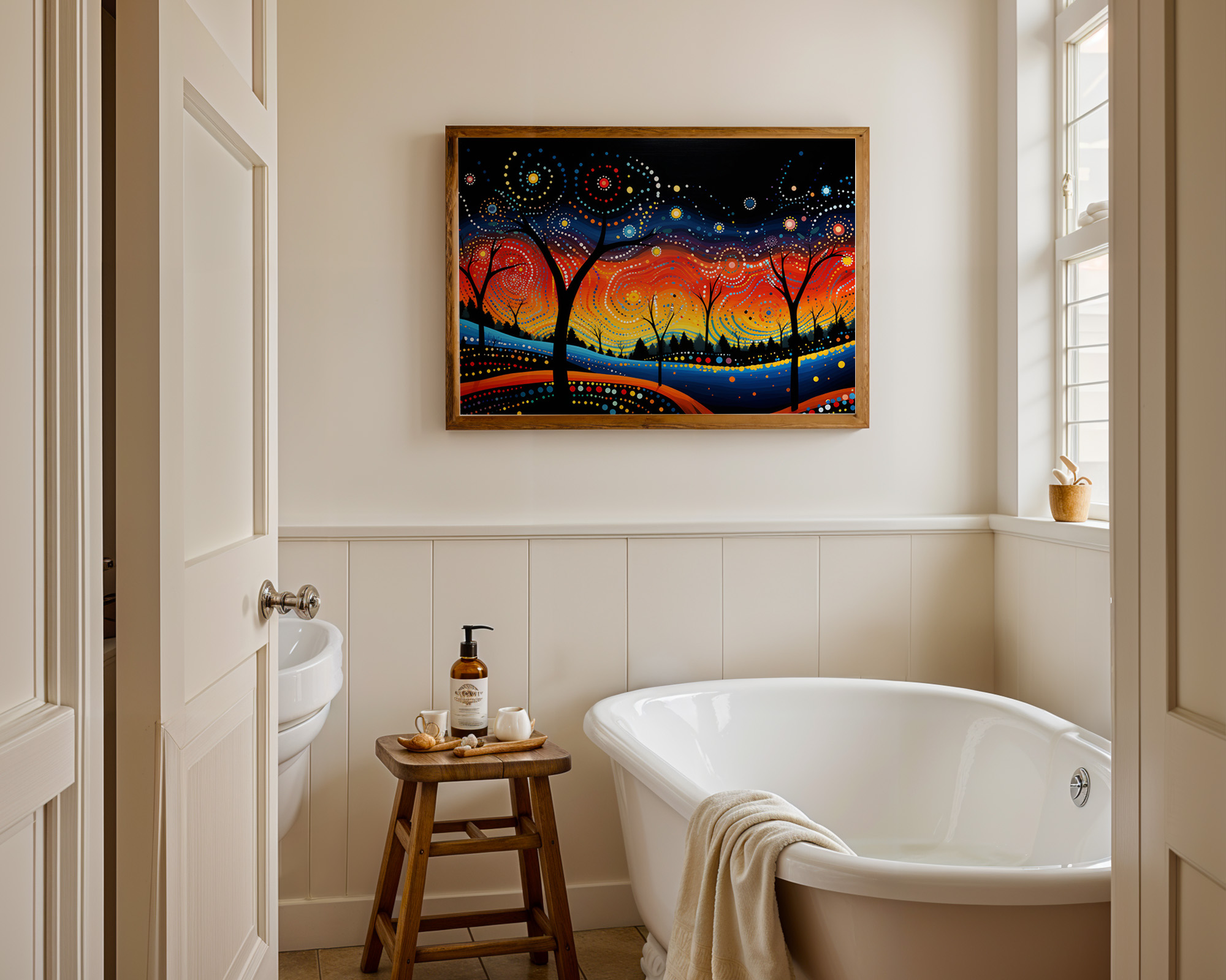 Stellar Whirlpool Grove Art Print - room mockup