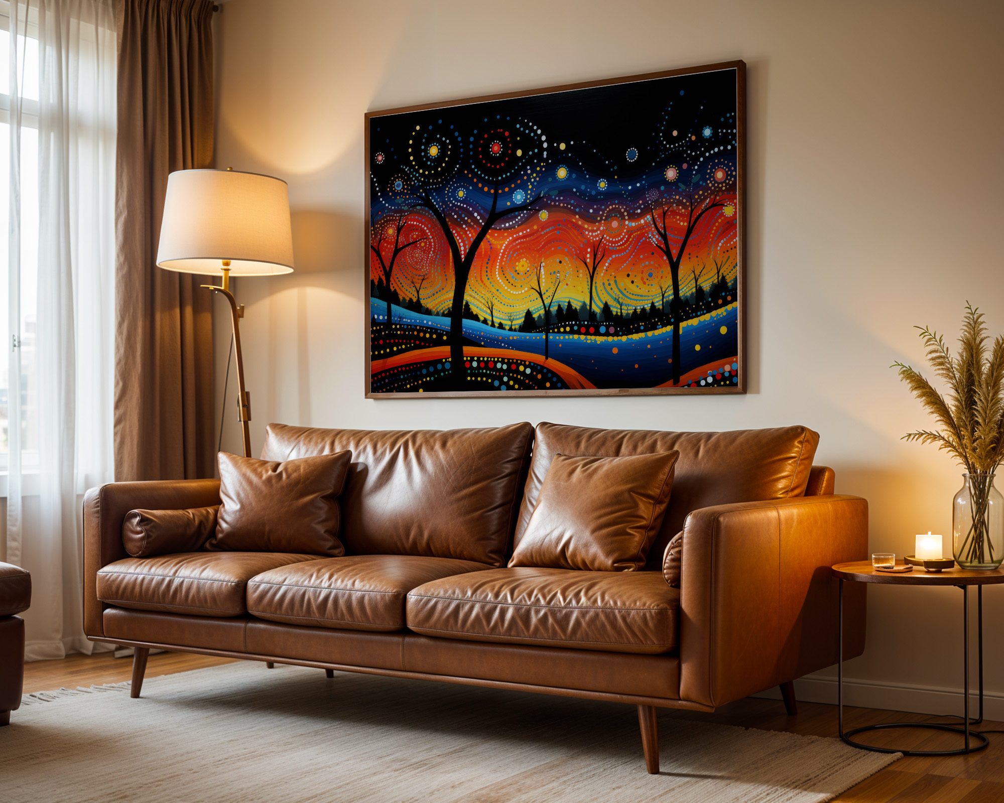 Stellar Whirlpool Grove Art Print - room mockup