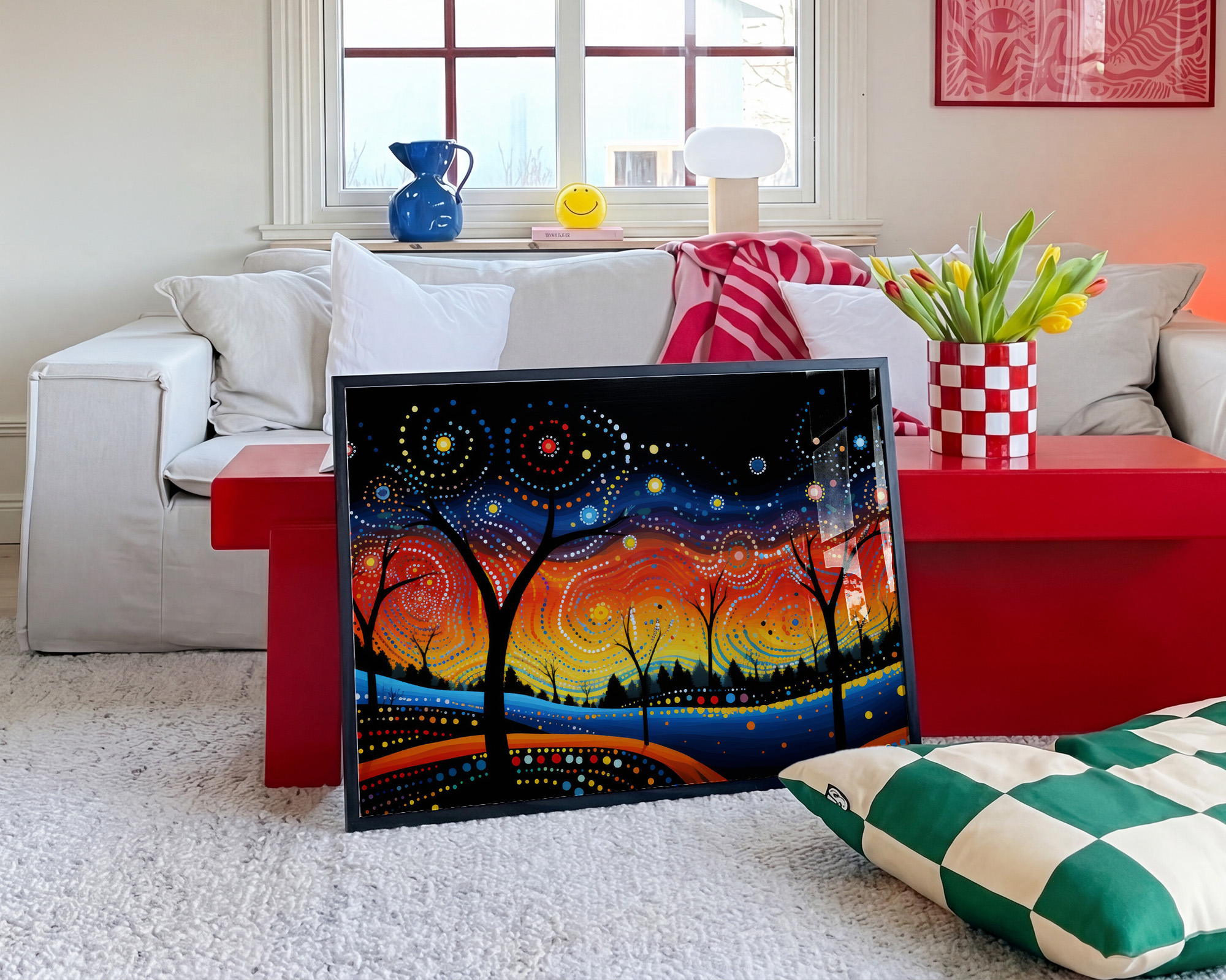 Stellar Whirlpool Grove Art Print - room mockup