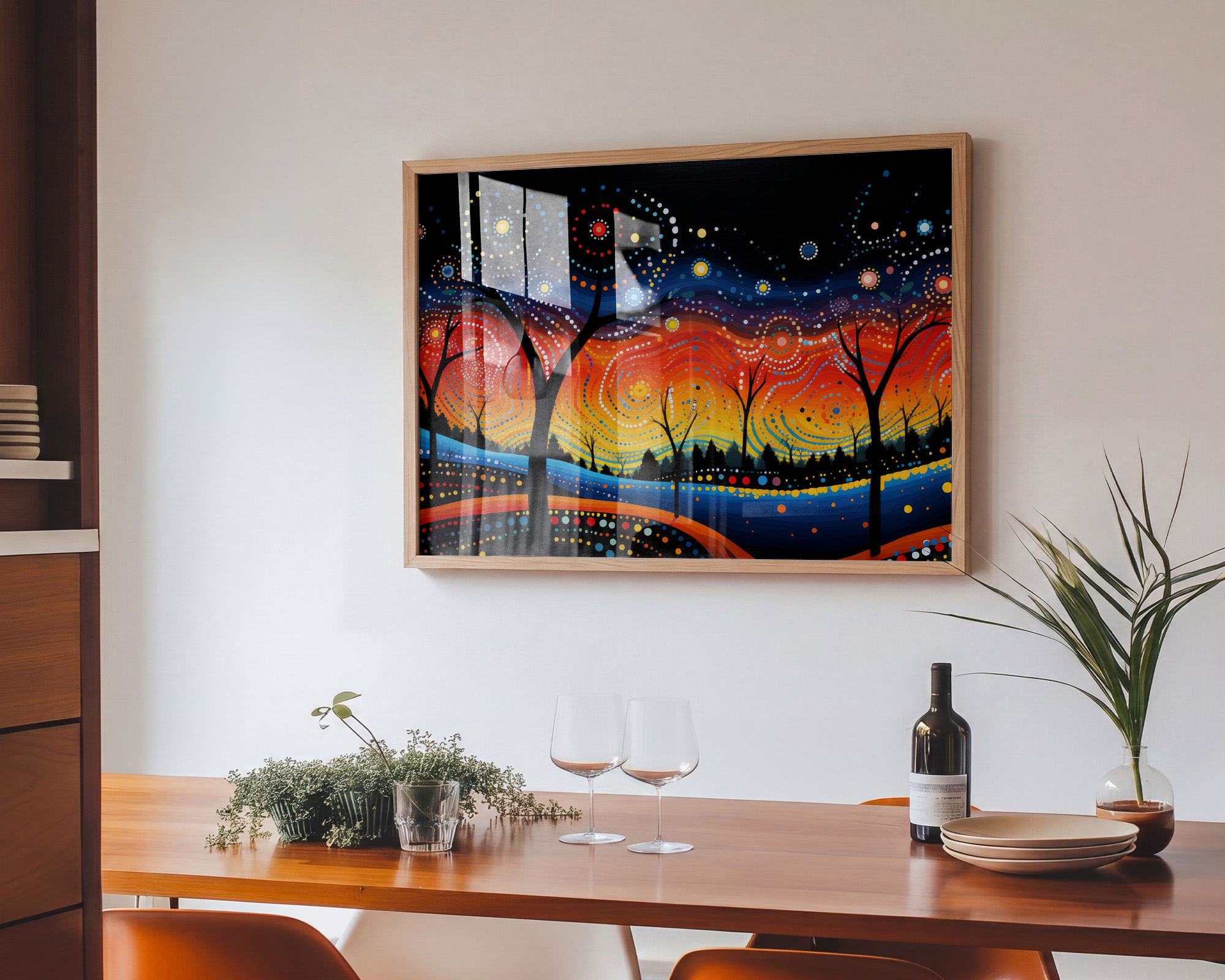 Stellar Whirlpool Grove Art Print - room mockup