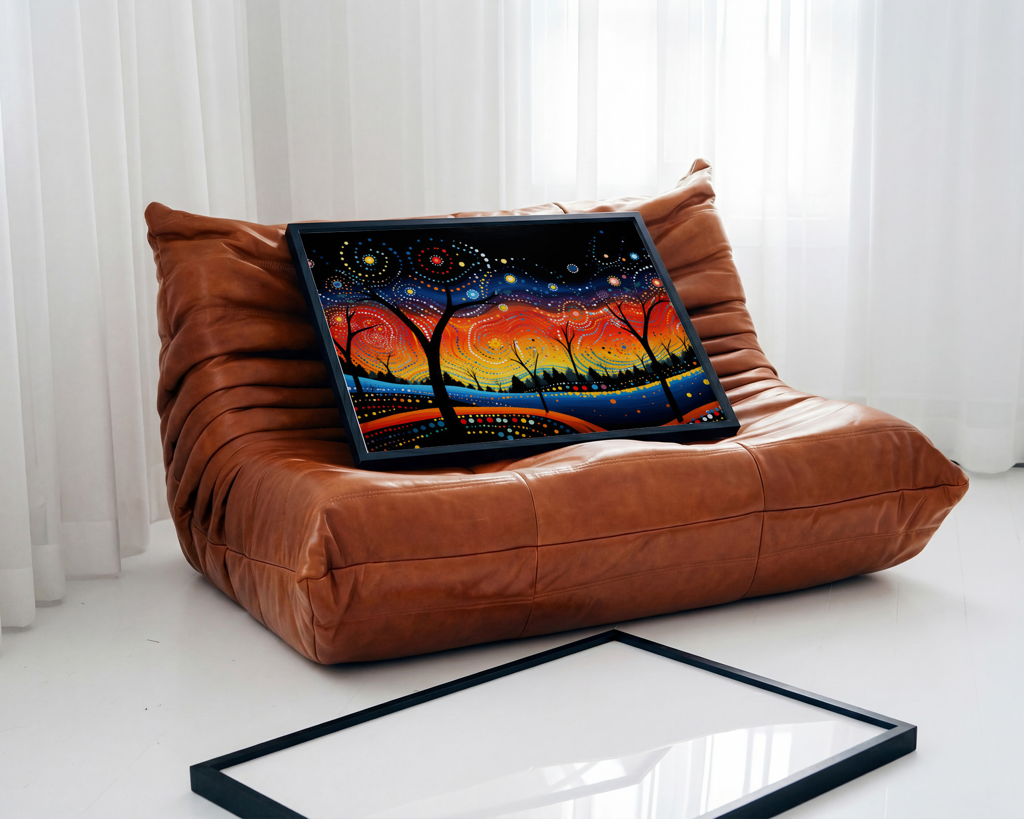 Stellar Whirlpool Grove Art Print - room mockup