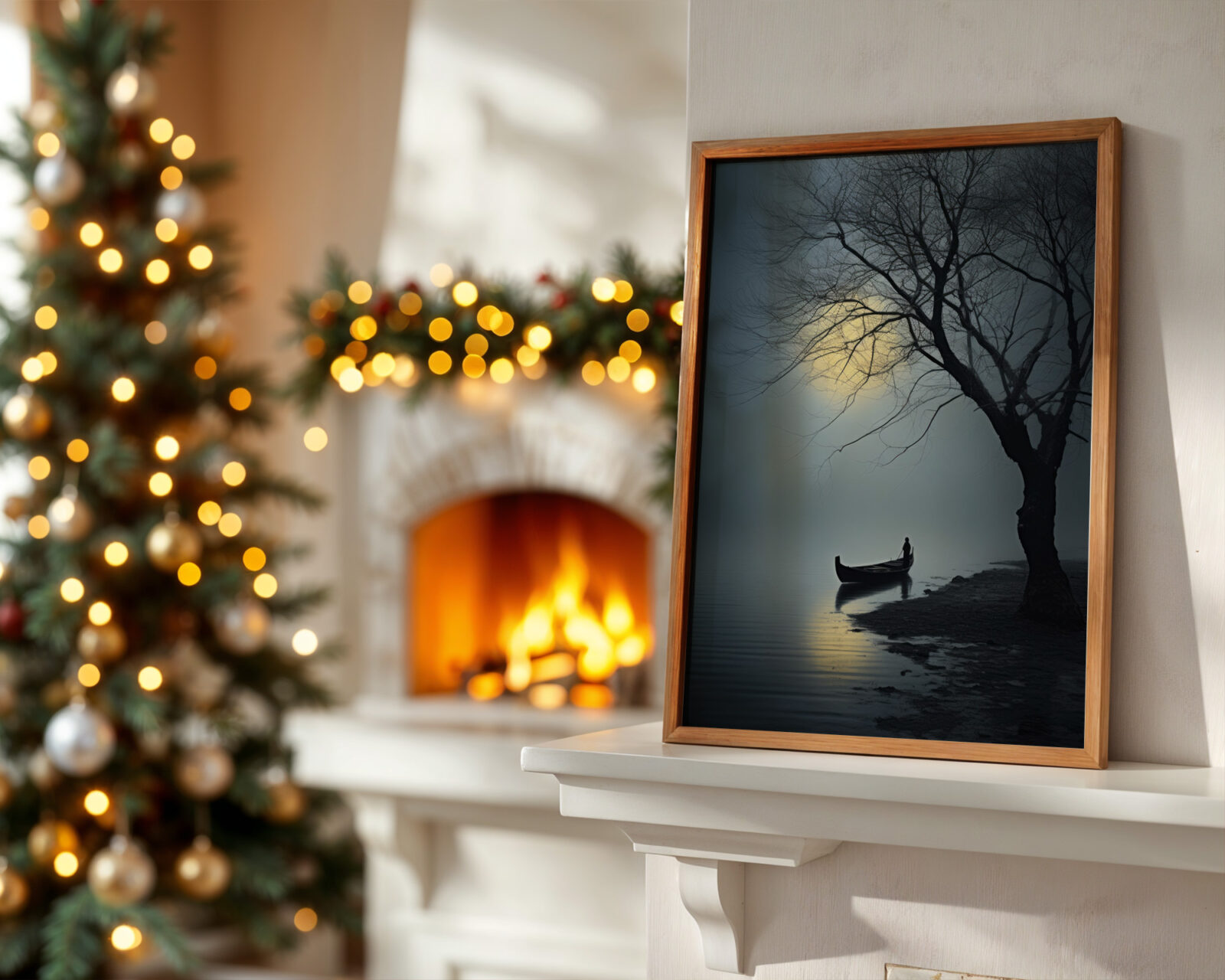 Silent Crossing Fine Art Print - room mockup