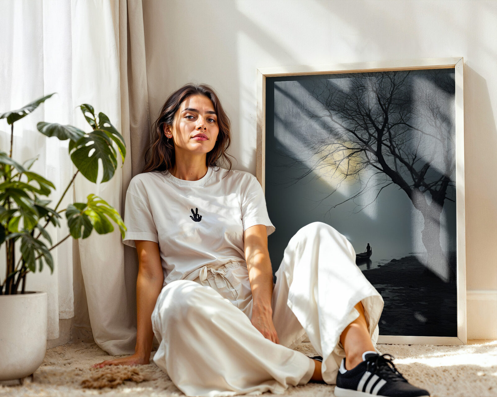 Silent Crossing Fine Art Print - room mockup