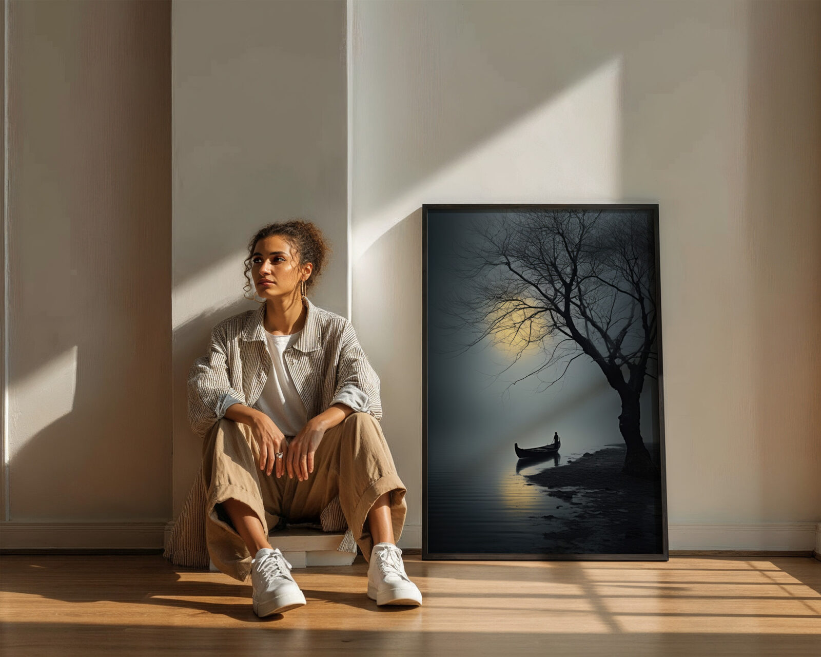 Silent Crossing Fine Art Print - room mockup