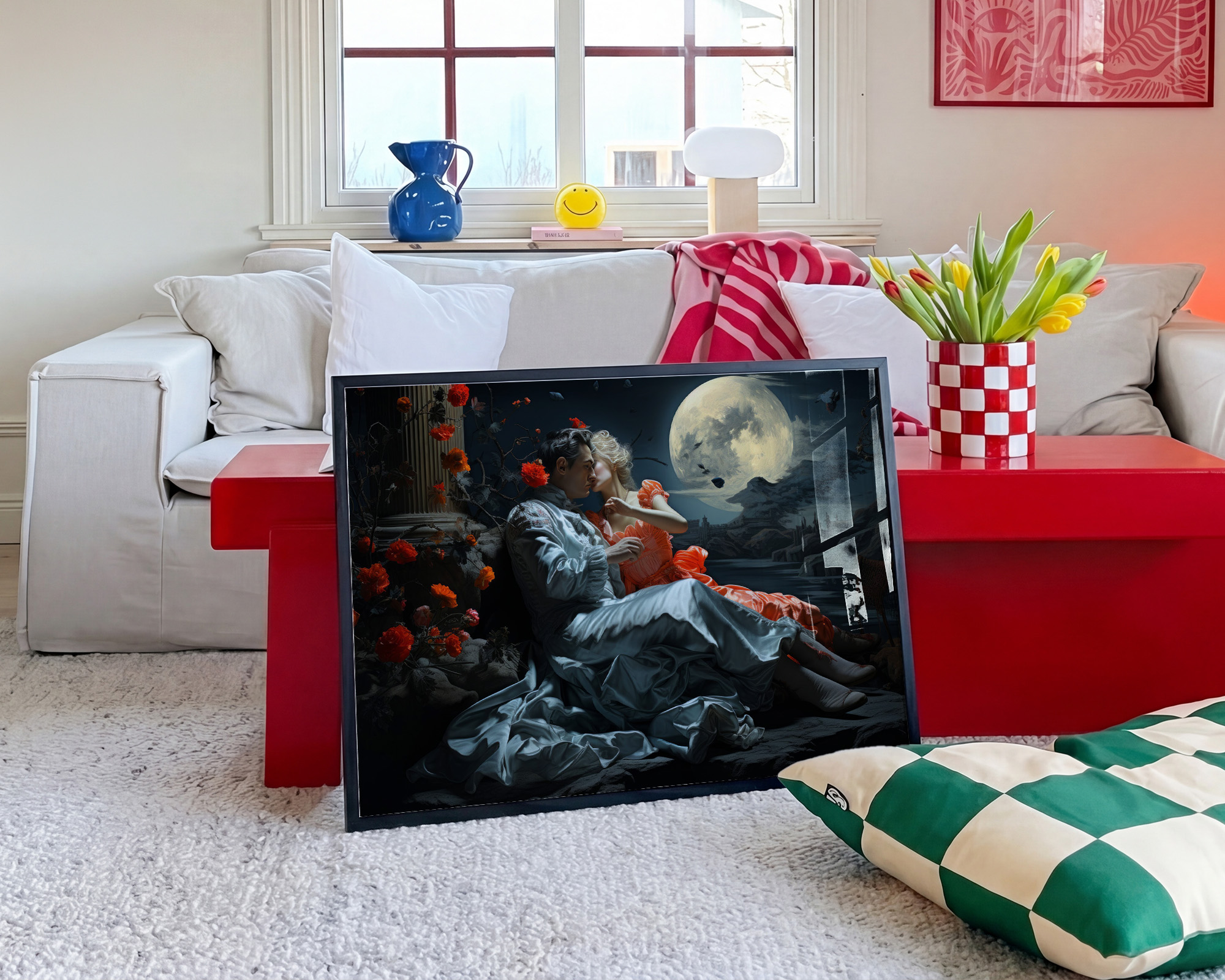 The Lovers' Nocturne Art Print - room mockup