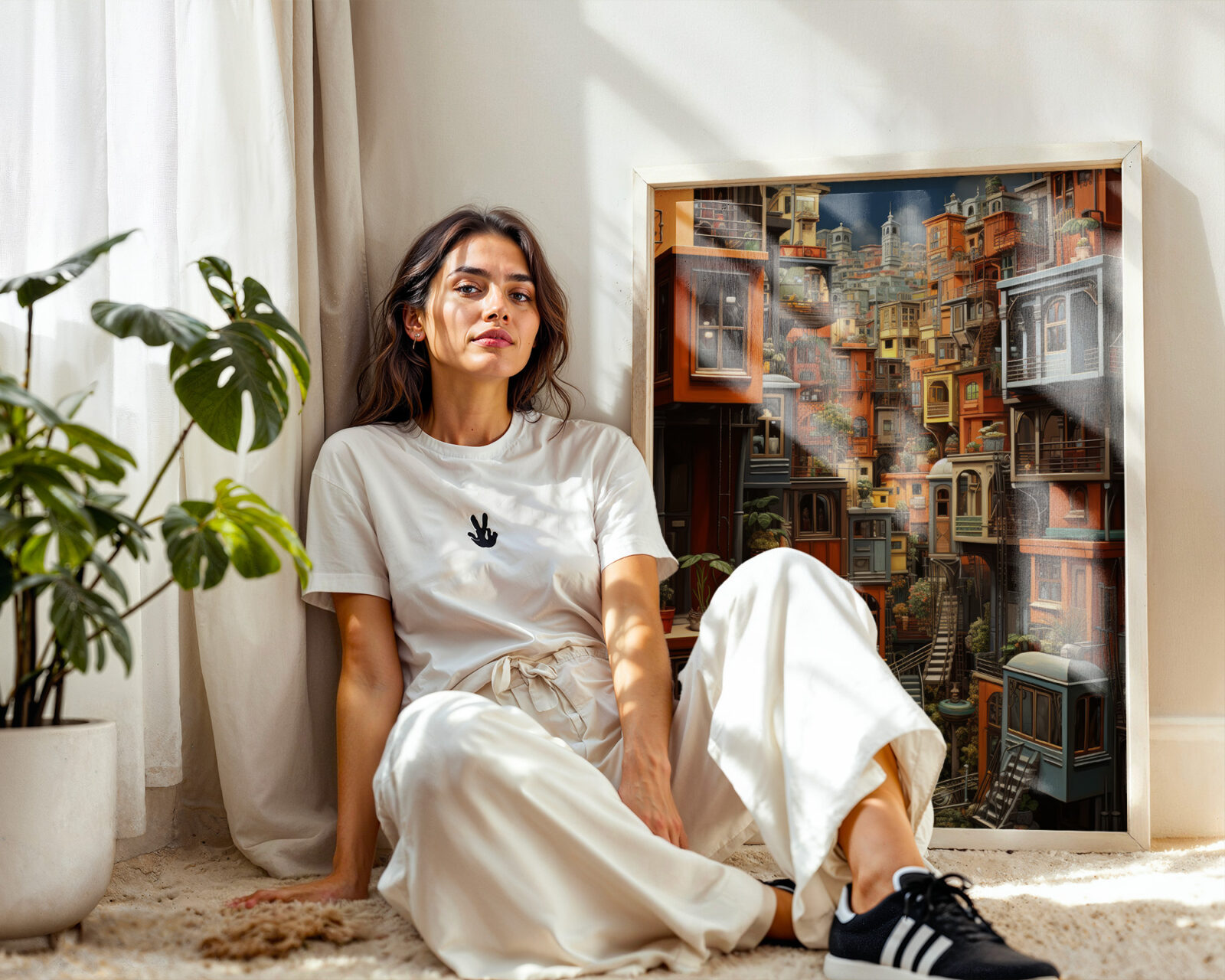Cascading Terraces Art Print - room mockup